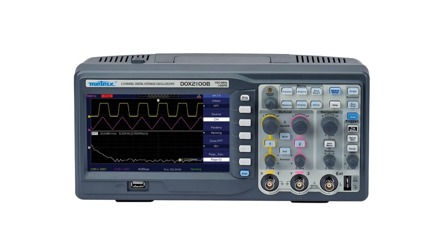 Metrix DOX2100B DOX2100B Series Digital Bench Oscilloscope, 2 Analogue Channels, 100MHz