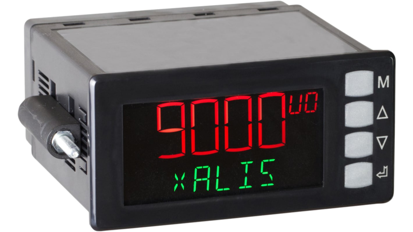 JM CONCEPT XALIS 9000 LCD-Anzeige, zweifarbig, digital Einbaumessgerät für Strom, Potenziometer-Signale, Widerstand,