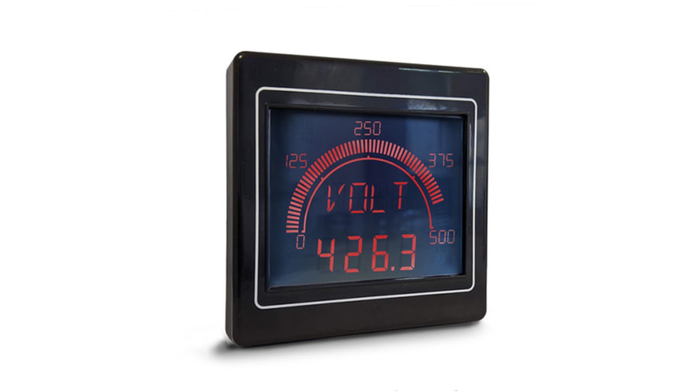 Medidor de proceso Trumeter, con display LCD, para Corriente, Frecuencia, Potencia, Tensión, dim. 68mm x 68mm