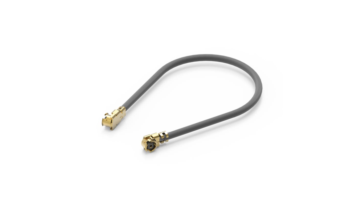 Koaxiální kabel, Černá, A: UMRF, vnější průměr: 1.32mm, B: UMRF 200mm Wurth Elektronik S koncovkou