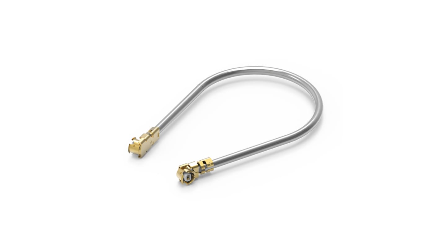 Koaxiální kabel, Šedá, A: UMRF, vnější průměr: 1.37mm, B: UMRF 100mm Wurth Elektronik S koncovkou