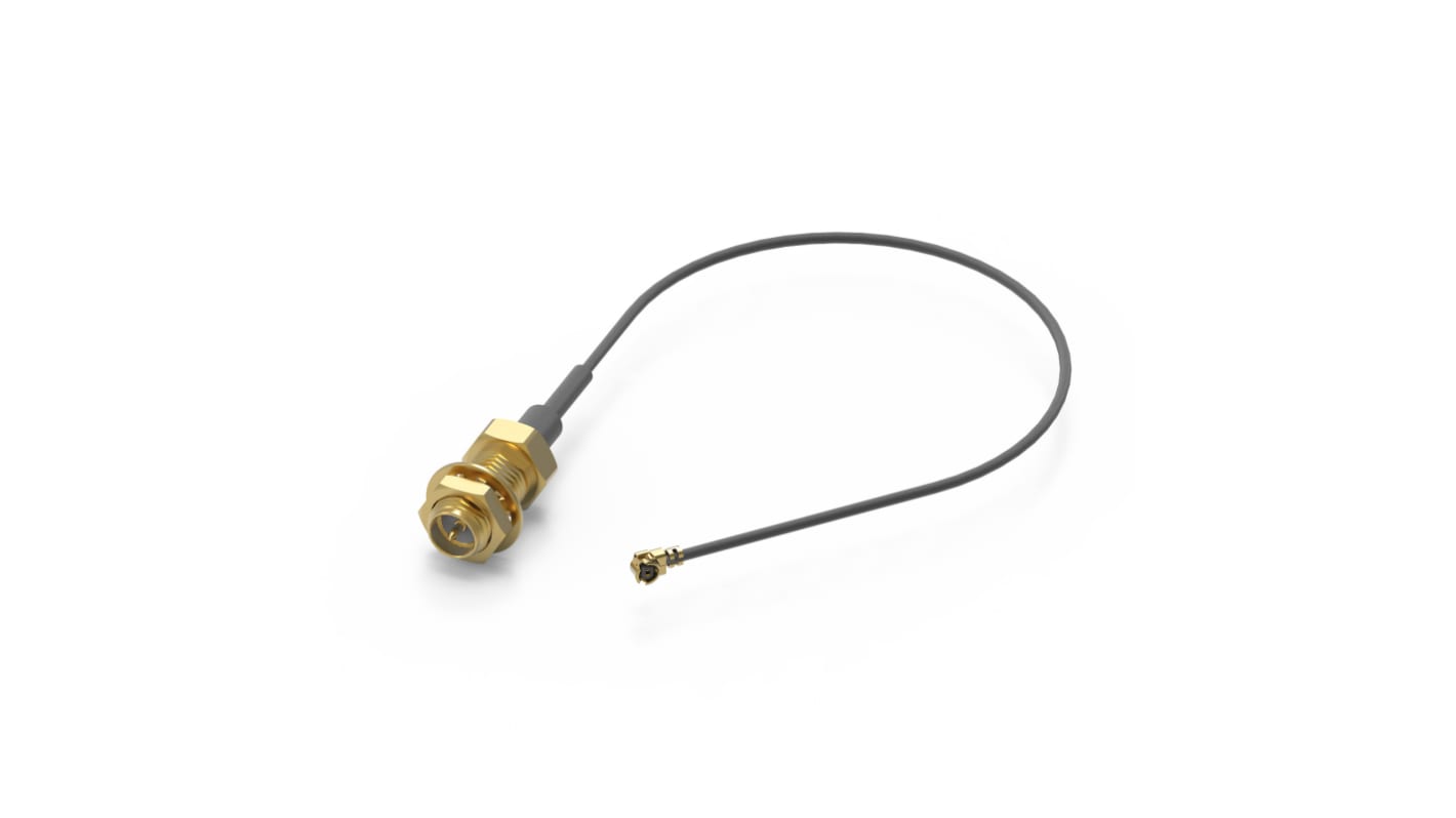 Wurth Elektronik Female RP-SMA to Male UMRF Coaxial Cable, 100mm, Terminated