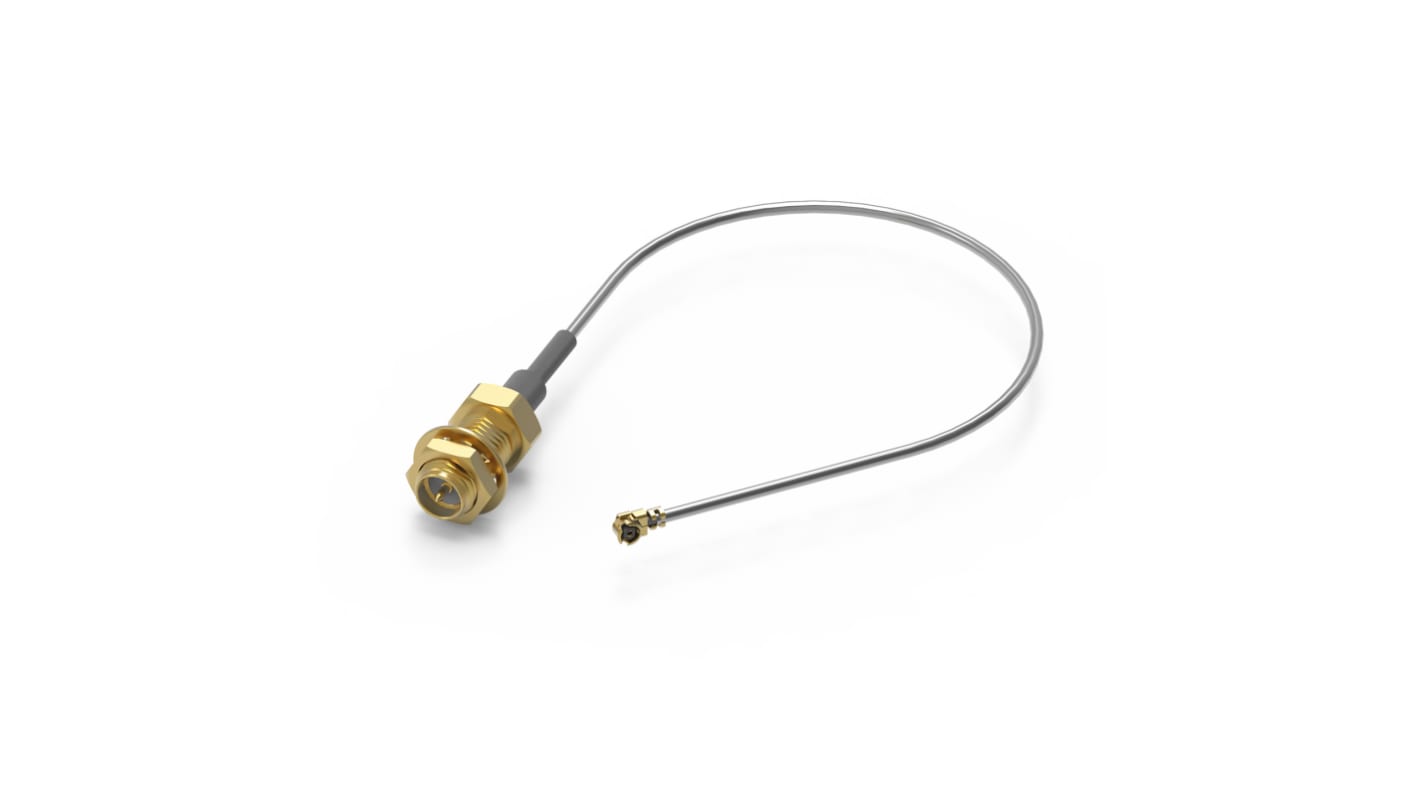 Wurth Elektronik Female RP-SMA to Male UMRF Coaxial Cable, 100mm, Terminated