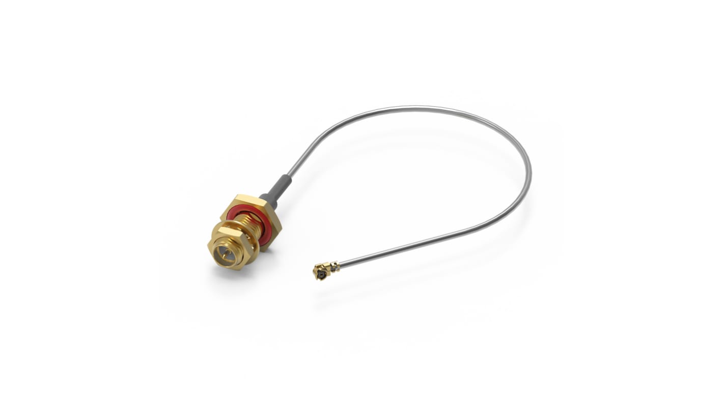 Koaxiální kabel, Šedá, A: RP-SMA, vnější průměr: 1.32mm, B: UMRF 250mm Wurth Elektronik S koncovkou