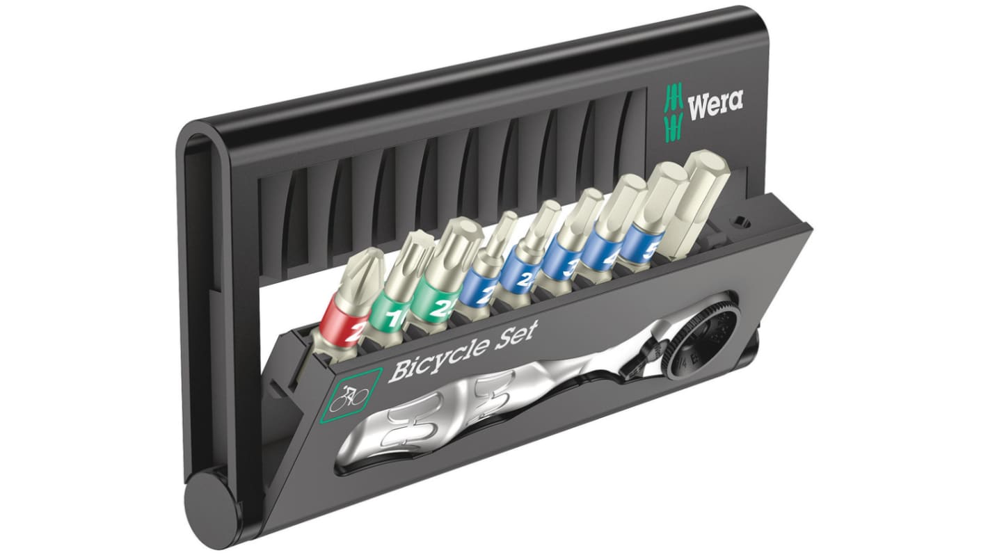 Wera Hexagon, Phillips, Torx Ratchet Bit Set Stainless Steel