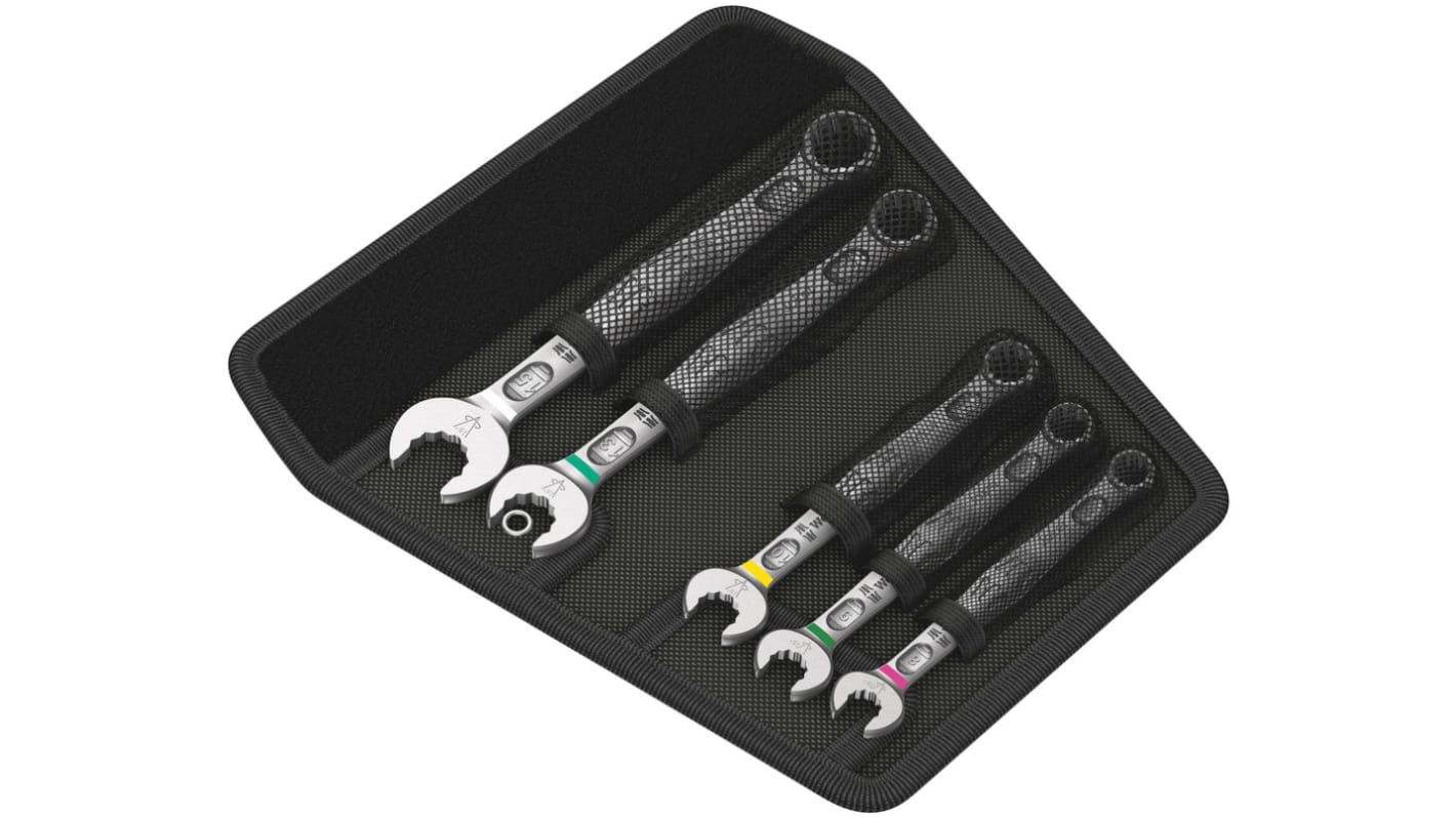 Wera Joker 6003 Series 5-Piece Combination Spanner Set, 8 → 15 mm