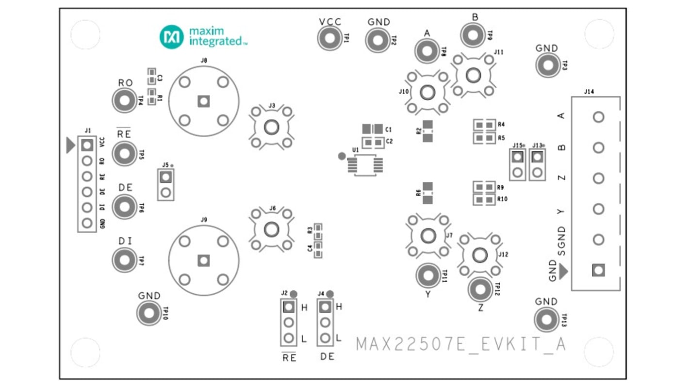 Kit de evaluación Transceptor Maxim Integrated MAX22507EEVKIT#