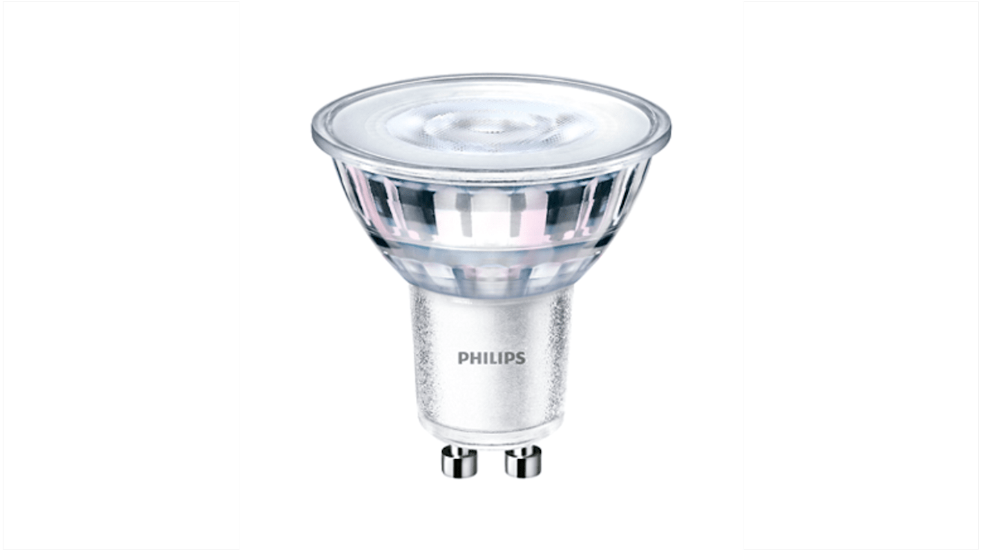 Lampada LED Philips con base GU10, 240 V, 4,6 W, col. Bianco caldo