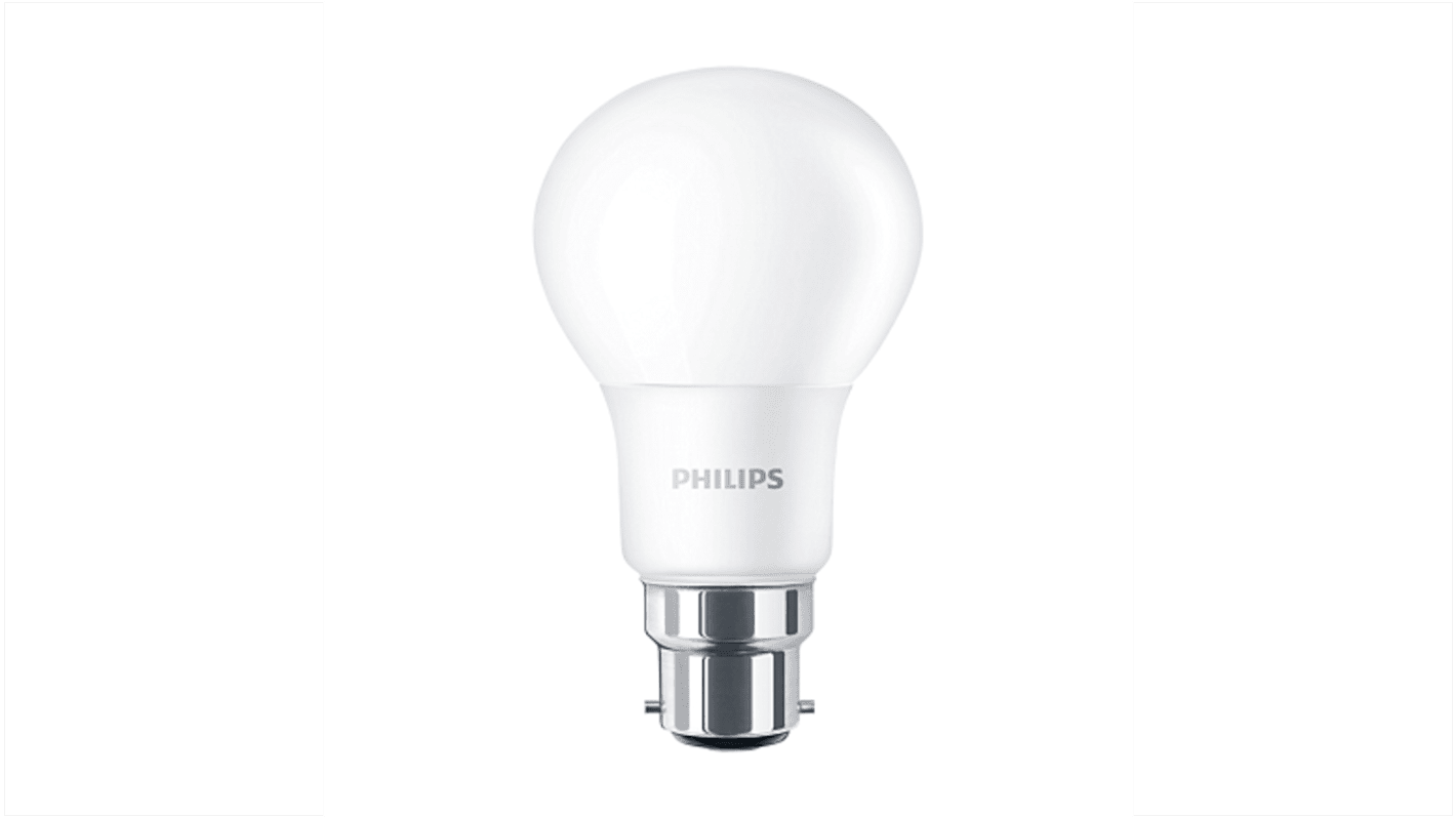 Ampoule à LED B22 Philips, 8 W, 2700K, Blanc chaud