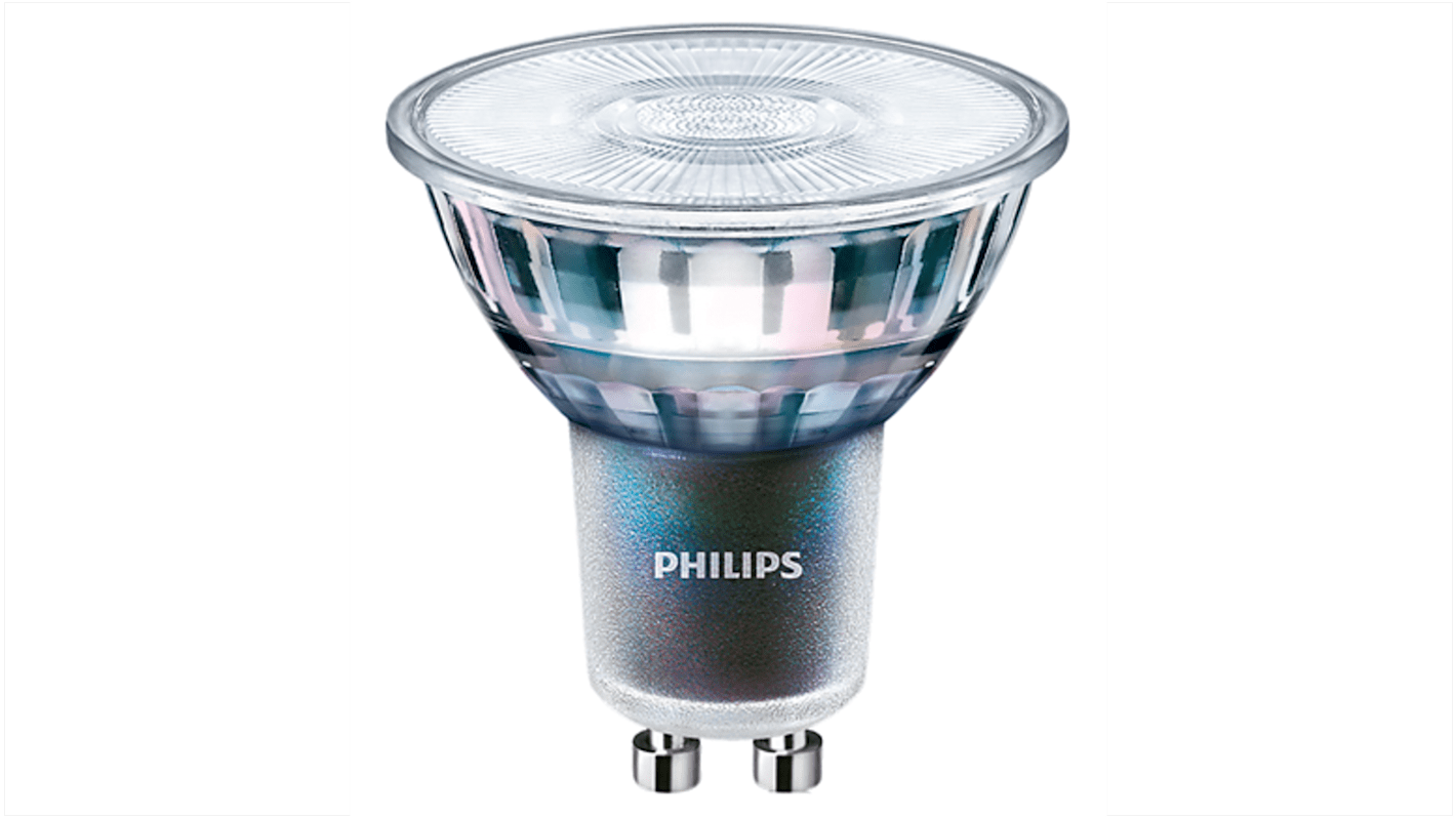 Lampada LED Philips con base GU10, 240 V, 5,5 W, col. Bianco caldo, intensità regolabile