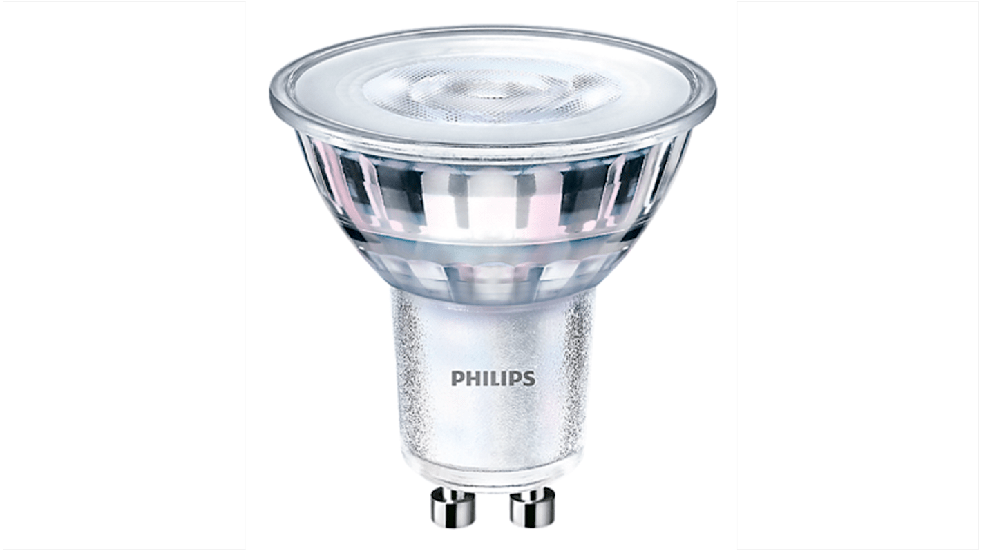 Lampada LED Philips con base GU10, 240 V, 4 W, col. Bianco caldo, intensità regolabile