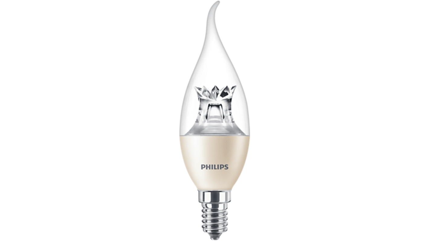 Lámpara LED de vela en forma de vela Philips, MASTER, 240 V, 2,8 W, casquillo E14, regulable, Brillo cálido, 2200 K,