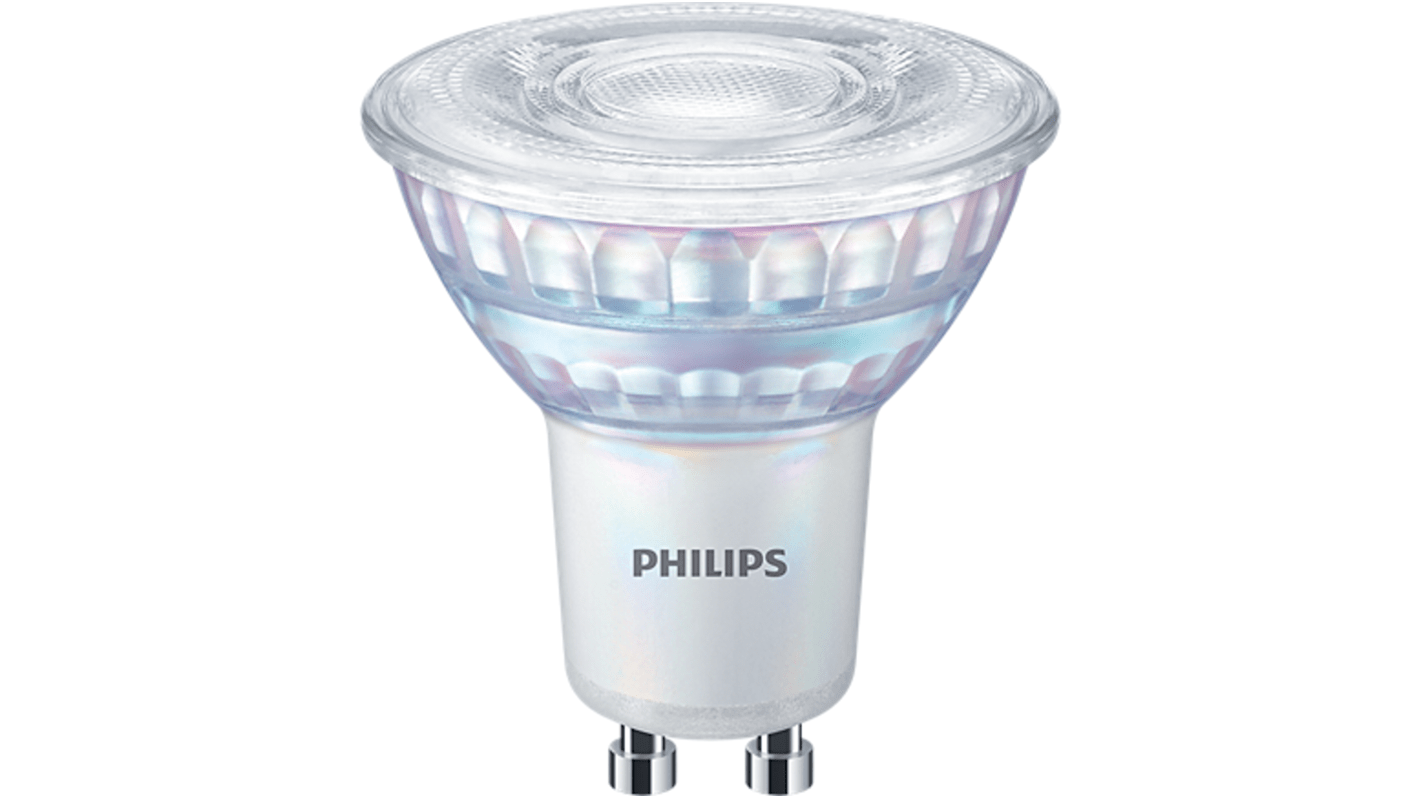 Lampada LED Philips con base GU10, 240 V, 3 W, col. Bianco caldo, intensità regolabile