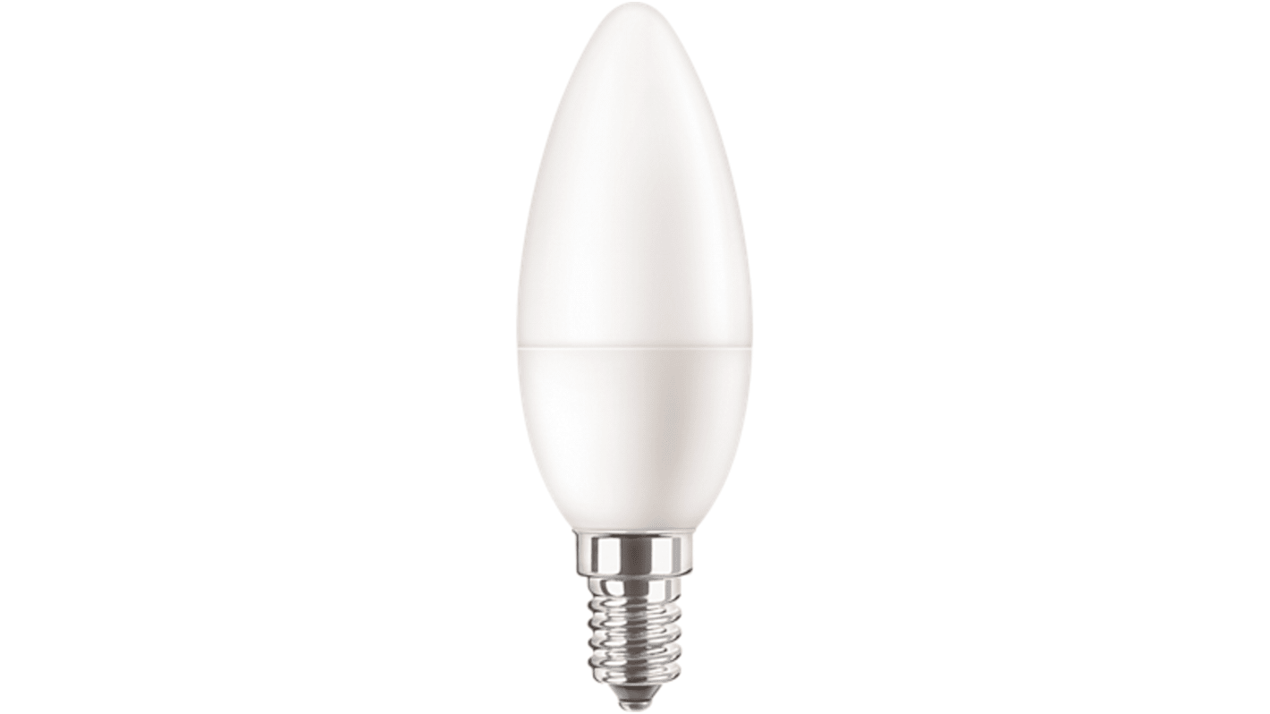 Lampada LED a candela Philips con base E14, 240 V, 2,8 W, col. Bianco caldo