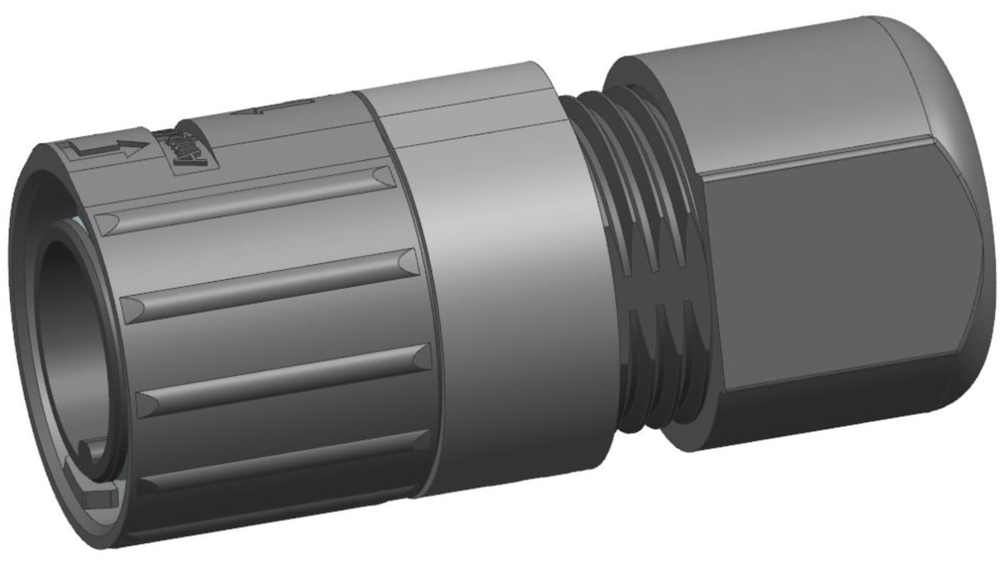 Amphenol Industrial Circular Connector, 6 Contacts, Cable Mount, M16 Connector, Plug, Male, IP68, Quicklock Signalmate