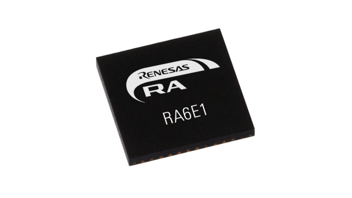 Renesas Electronics Mikrocontroller RA6E1 ARM Cortex M33 32bit SMD 1024 MB QFN 48-Pin 200MHz 256 KB RAM USB