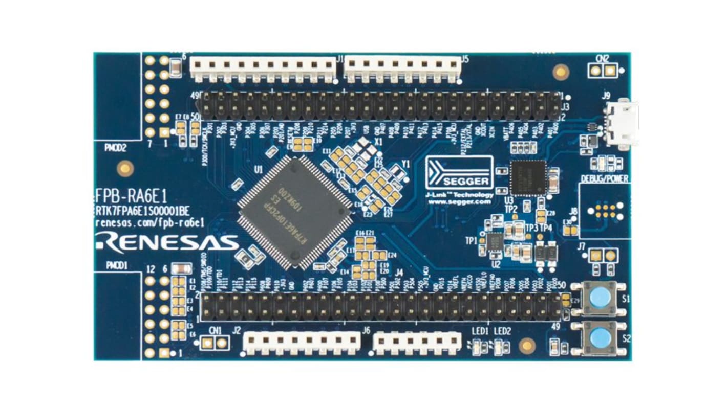 Vývojová deska, RA6E1, 32bitový mikrokontrolér, ARM Cortex M33, FPB-RA6E1 Fast Prototyping Board, Vývojová deska