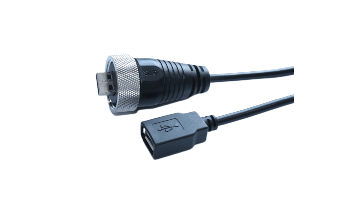 Câble USB RS PRO USB A vers USB A, 2m, Noir
