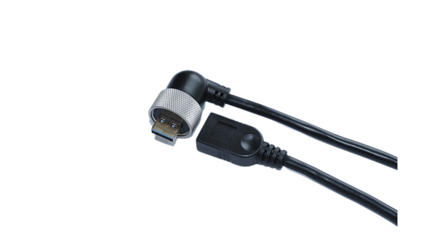 Cavo USB RS PRO USB A/USB A, L. 2m, col. Nero