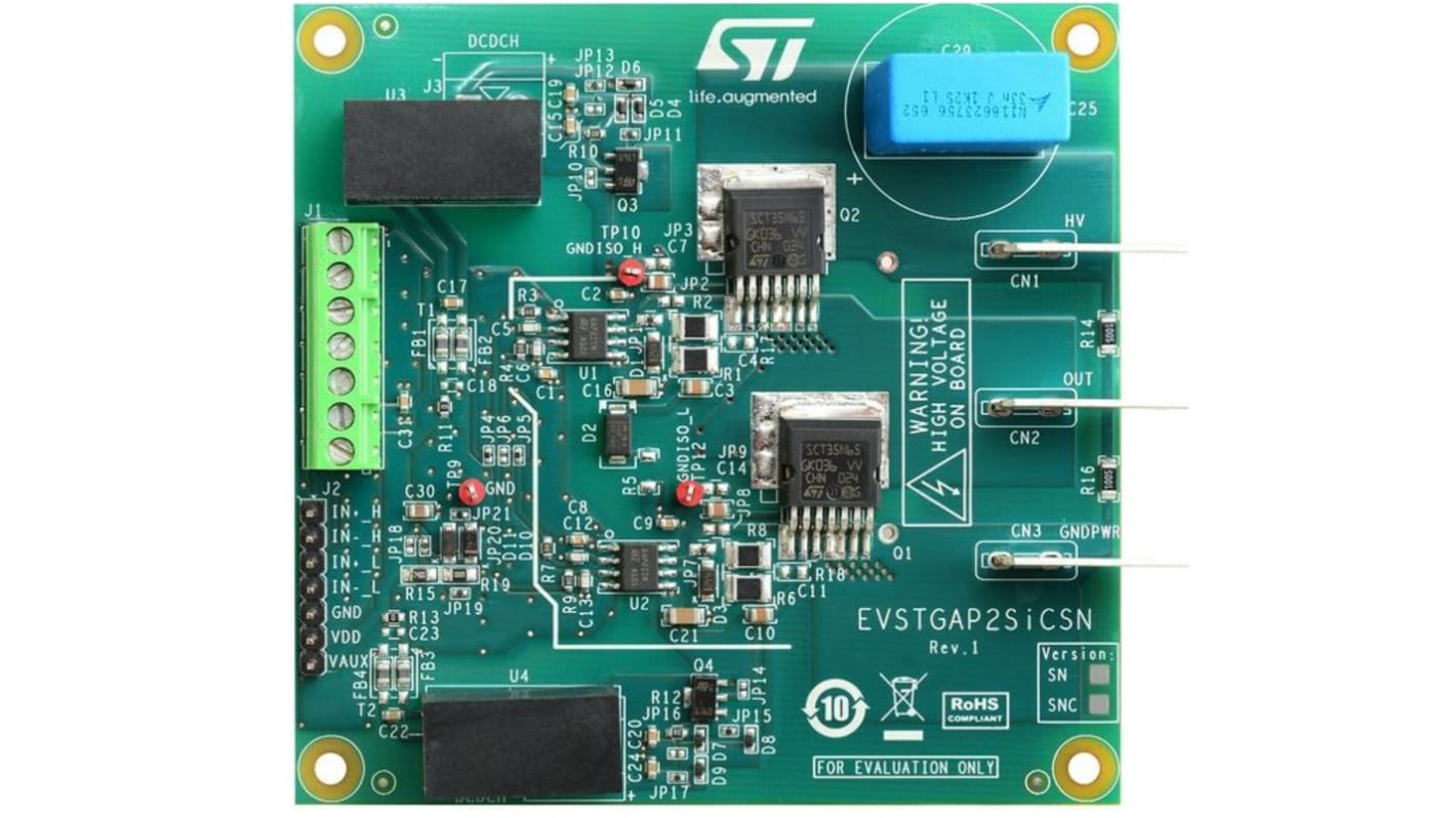 STMicroelectronics Demonstration Board for STGAP2SICSNC for STGAP2SiCSNC