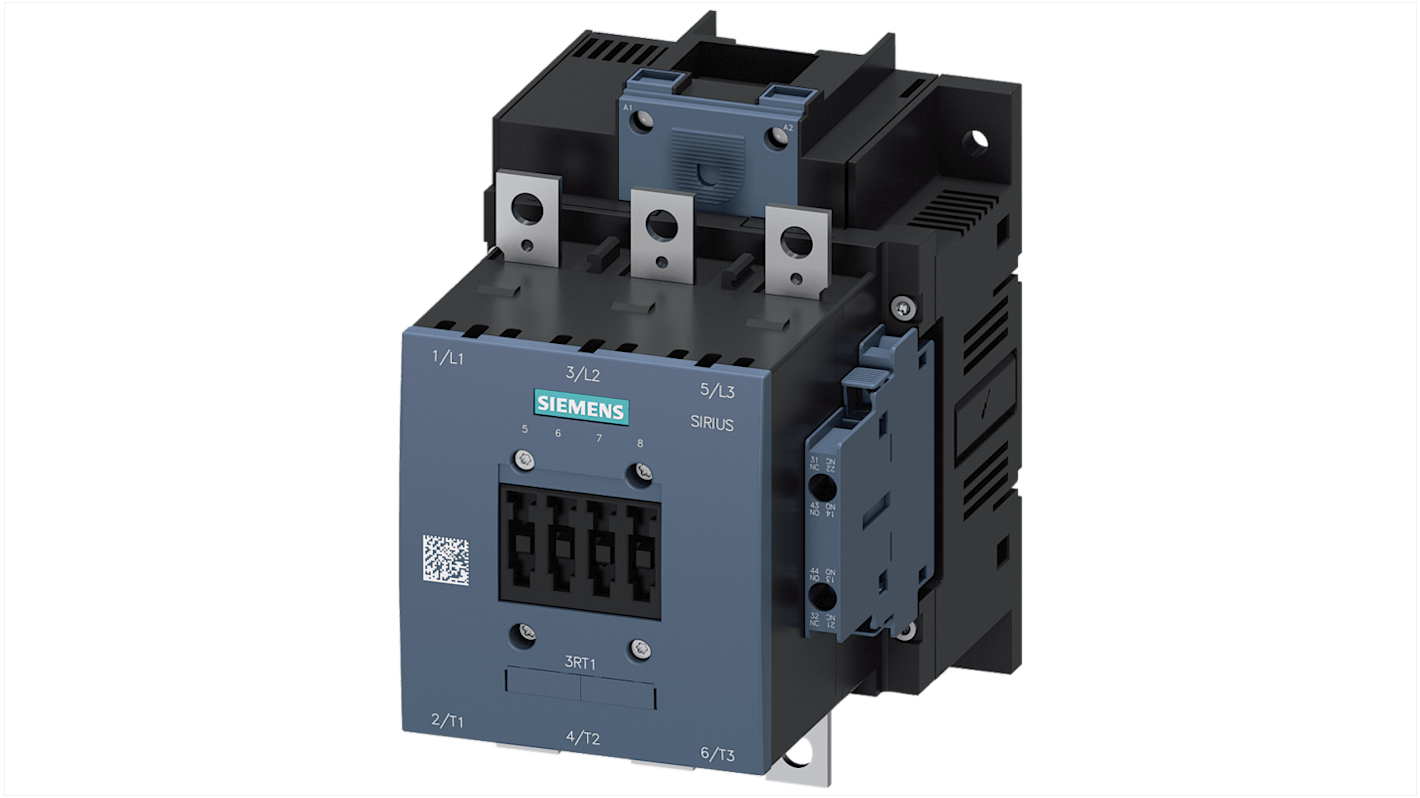 Siemens SIRIUS Contactor, 400 V ac Coil, 3-Pole, 115 A, 55 kW, 3NO