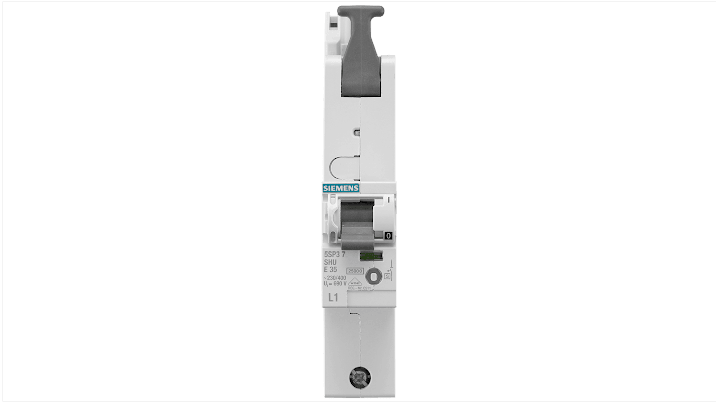 Disjoncteur Siemens 5SP3716 1P, 16A, montage rail DIN