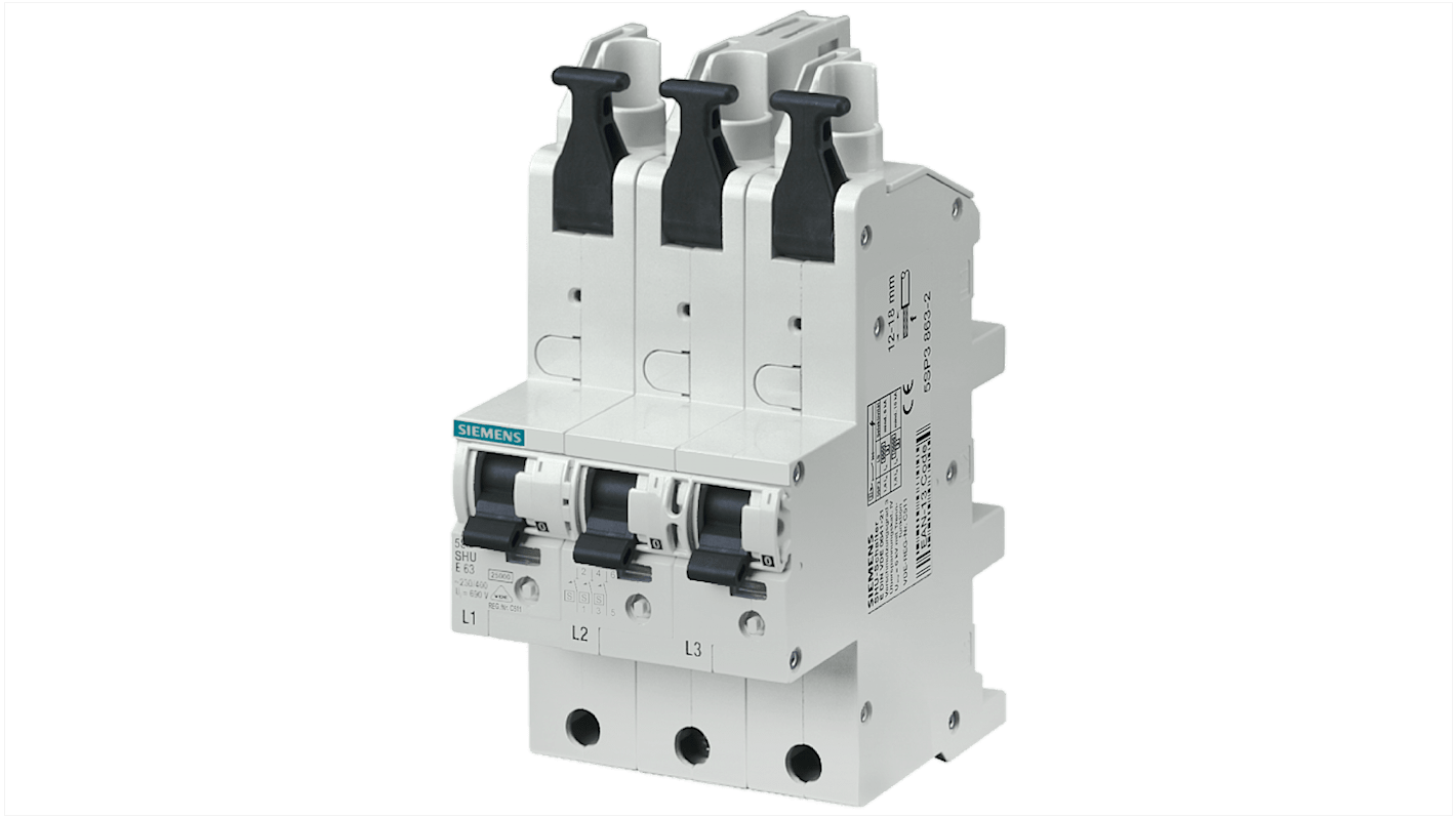 Interruttore magnetotermico Siemens 3P 16A, Tipo E