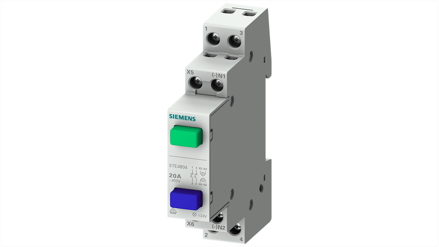 Bouton-poussoir Siemens 20A, Tension 230V c.a., série 5TE4