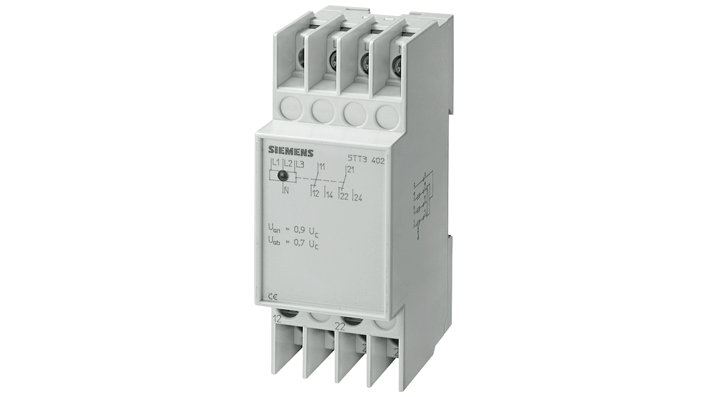 5TT3403 Siemens Voltage Monitoring Relay, 3 Phase, DPDT RS