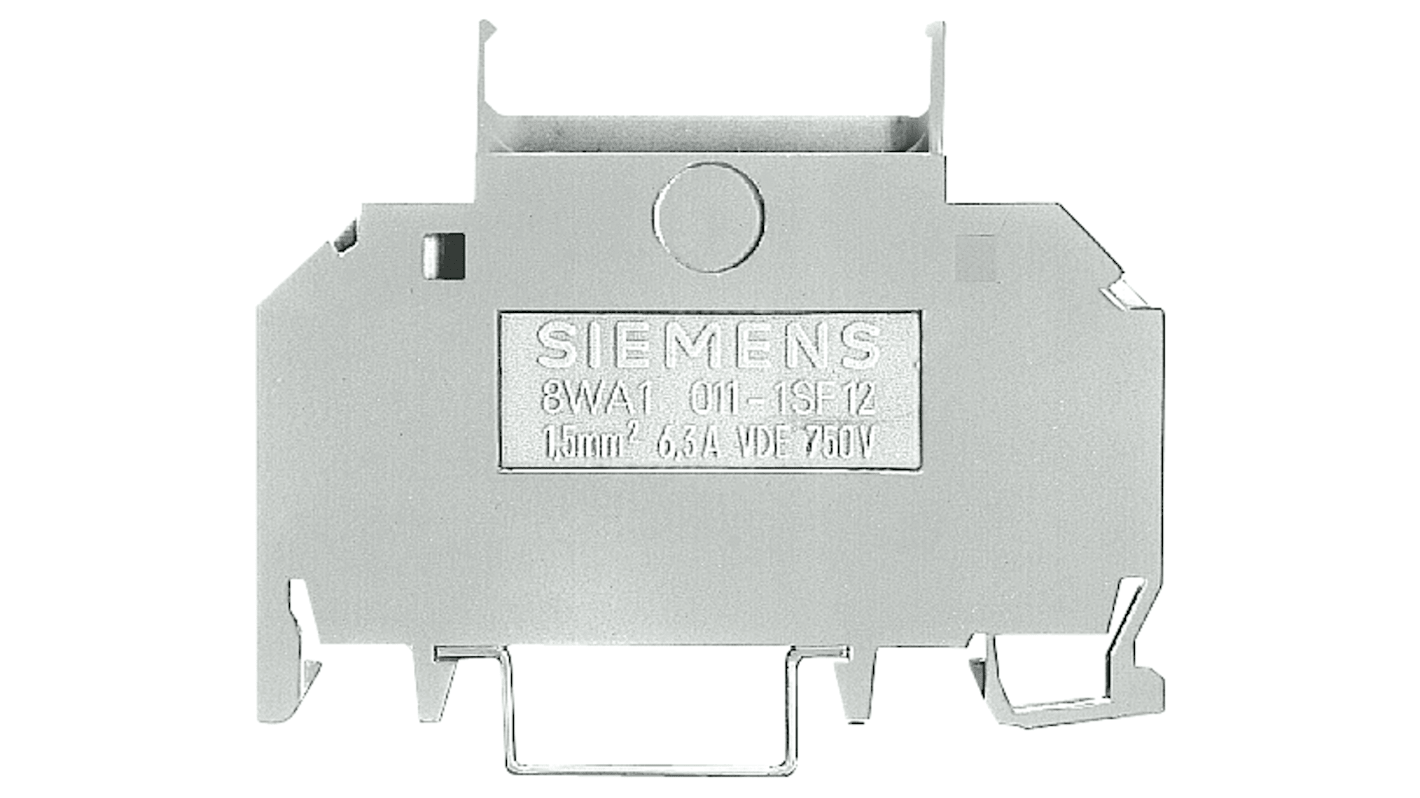 Siemens Alpha Series Grey DIN Rail Terminal Block, 1.5mm², Single-Level, Screw Termination