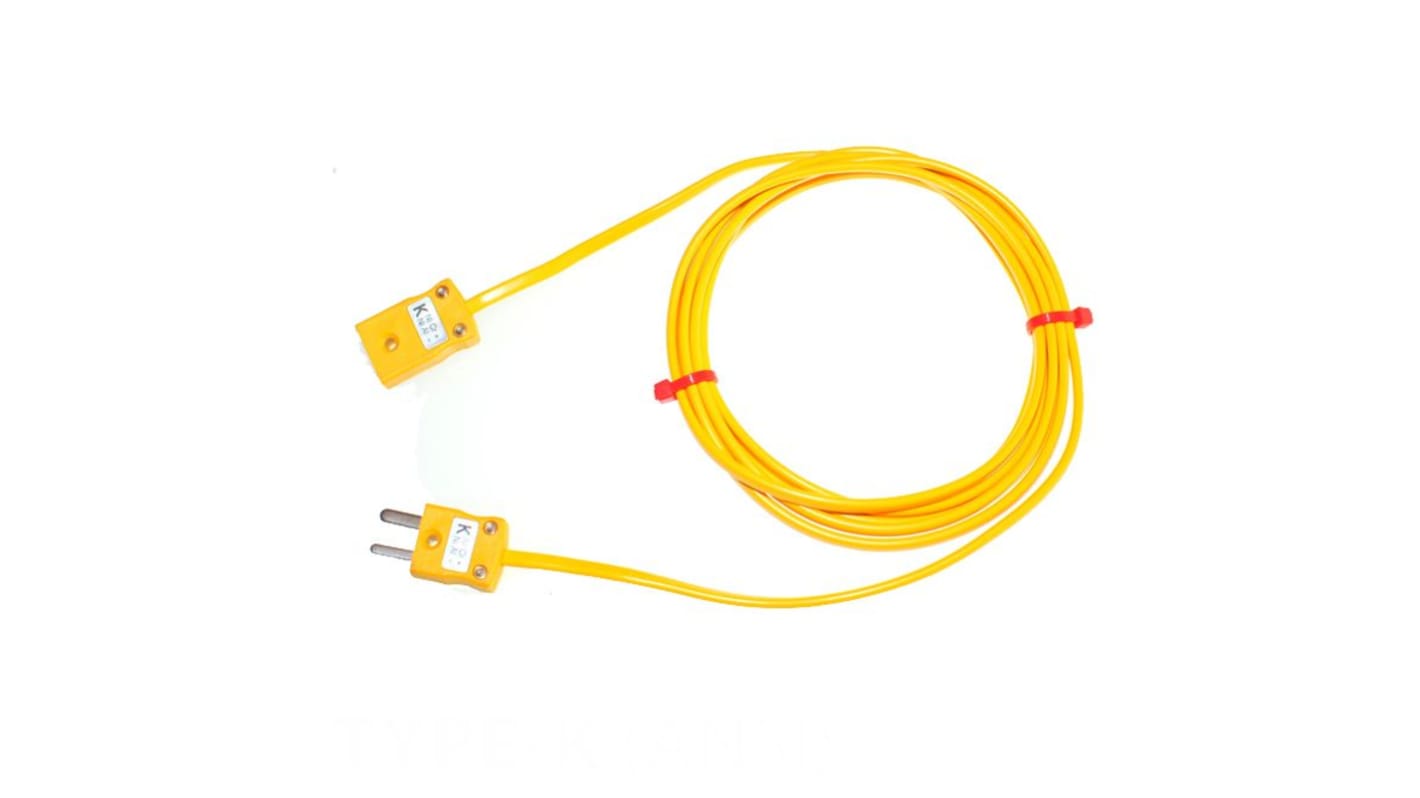 RS PRO Type K Thermocouple Cable/Wire Extension Lead, 10m, Unscreened, PVC Insulation, +105°C Max, 7/0.2mm