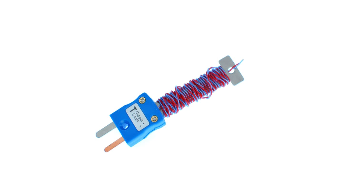 Termocoppia a giunzione esposta tipo T, Ø sonda 1/0.2mm, lungh. sonda 5m, +220°C