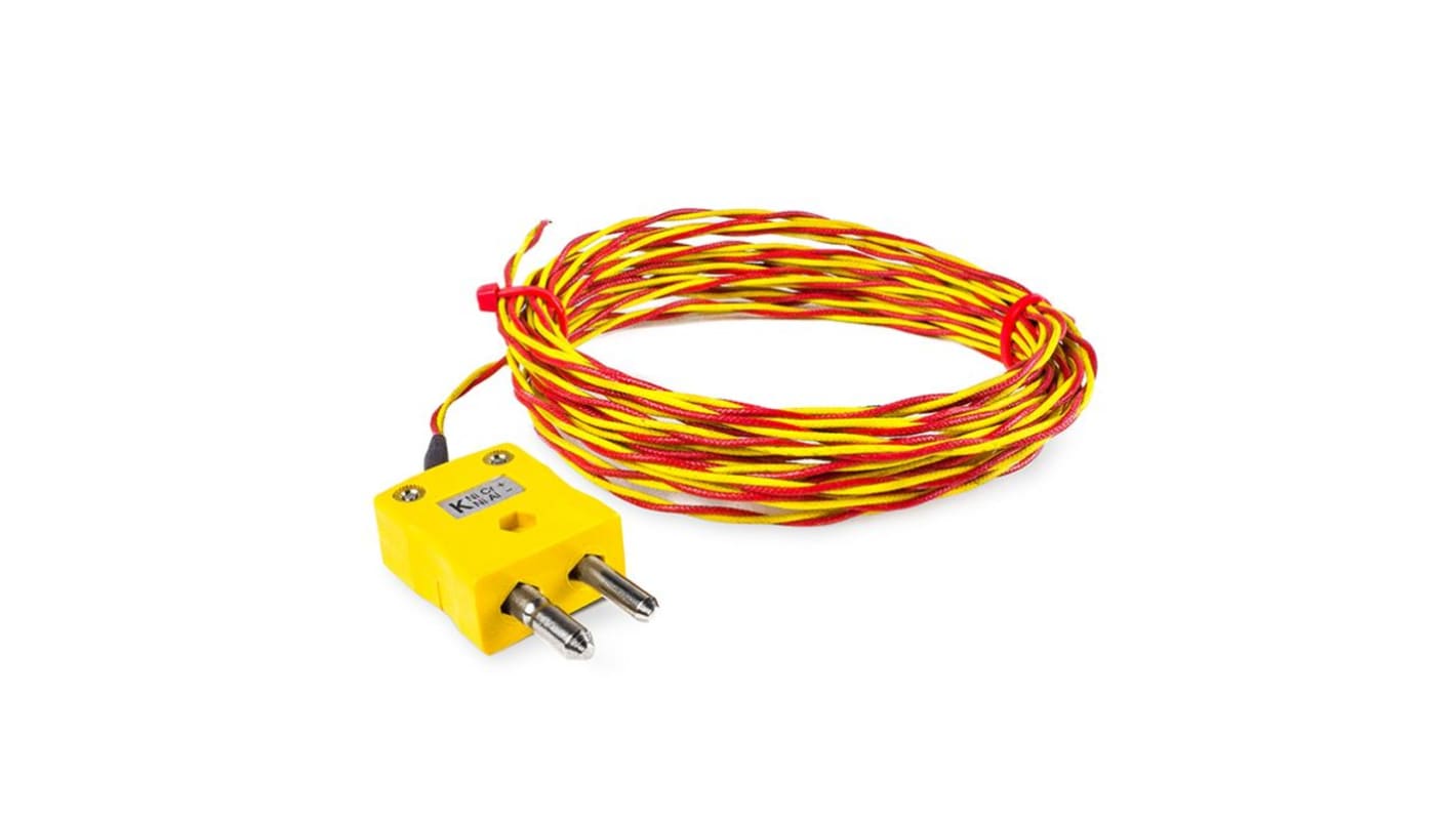 Termopar tipo K RS PRO, Ø sonda 1/0.711mm x 1m, temp. máx +700°C, cable de 1m, conexión Conector macho estándar