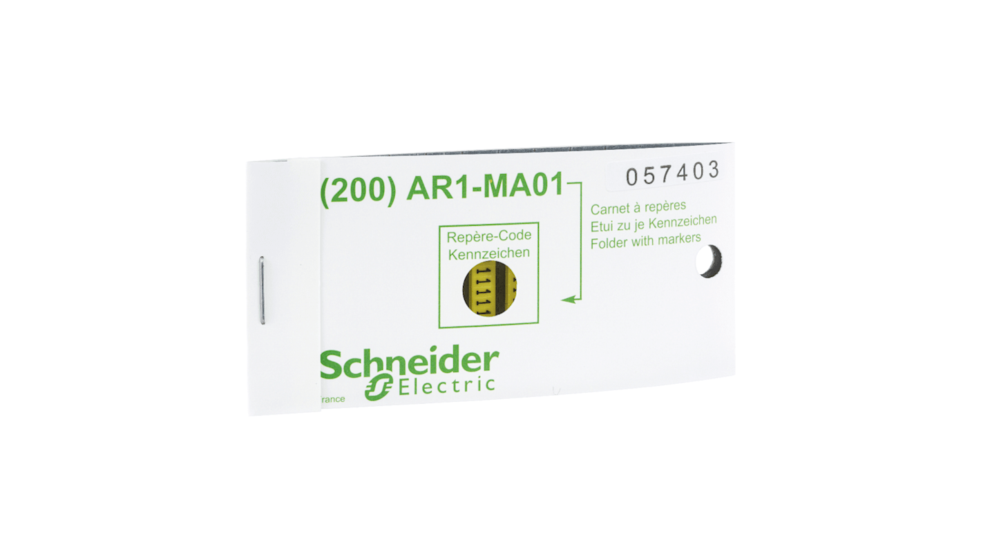 Schneider Electric AR1 Kabelmarkierung Clip Tag, Beschriftung: J, Schwarz