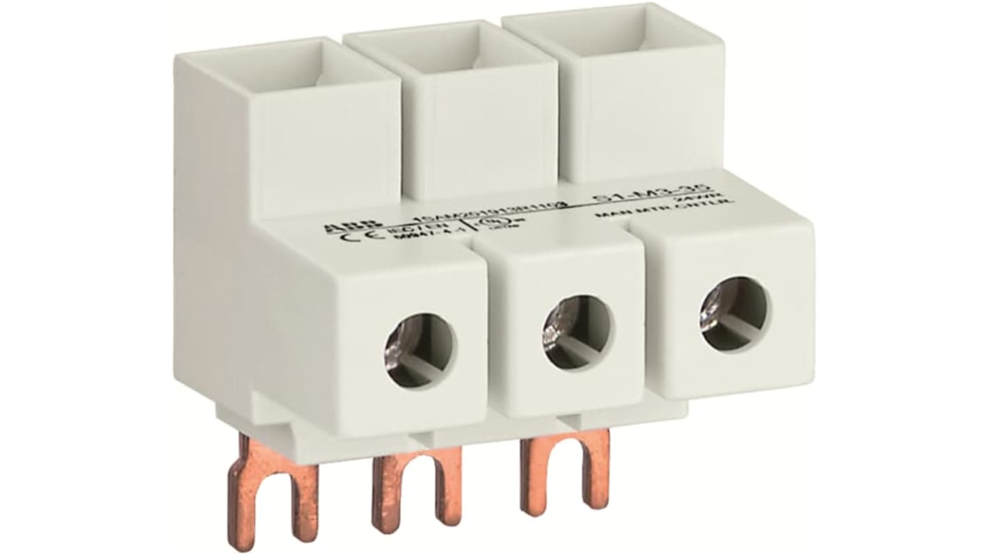 ABB 3-phasiger Stromeinspeisungsblock für MO132, MS116, MS132, 690 V / 100 A, 35.3mm