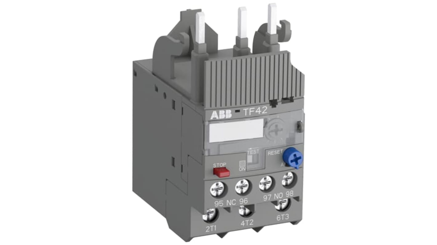 ABB Schutzrelais für thermische Überlastung Thermisches Überlastrelais, 3 1 Öffner / 1 Schließer, 600 V dc / 1,3 A