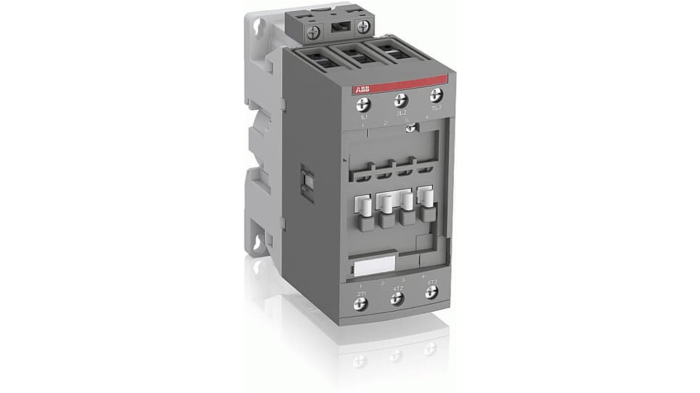 Contattore ABB, serie AF, 3 poli, 3 NA, 80 A, 22 kW, bobina 250 → 500 V.