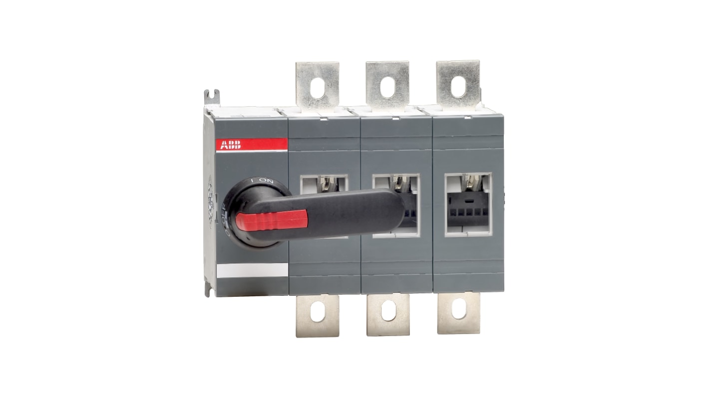ABB 3 Pole Base Mounting Switch Disconnector - 630A Maximum Current, 630kW Power Rating, IP65
