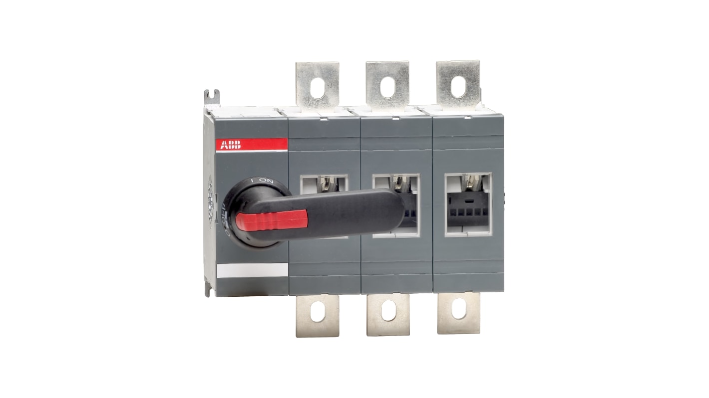 Sezionatore con interruttore ABB 1SCA022718R8940 OT630E03P serie OT, 3P, 630A, 690V ca, Montaggio su base OT630E03P,