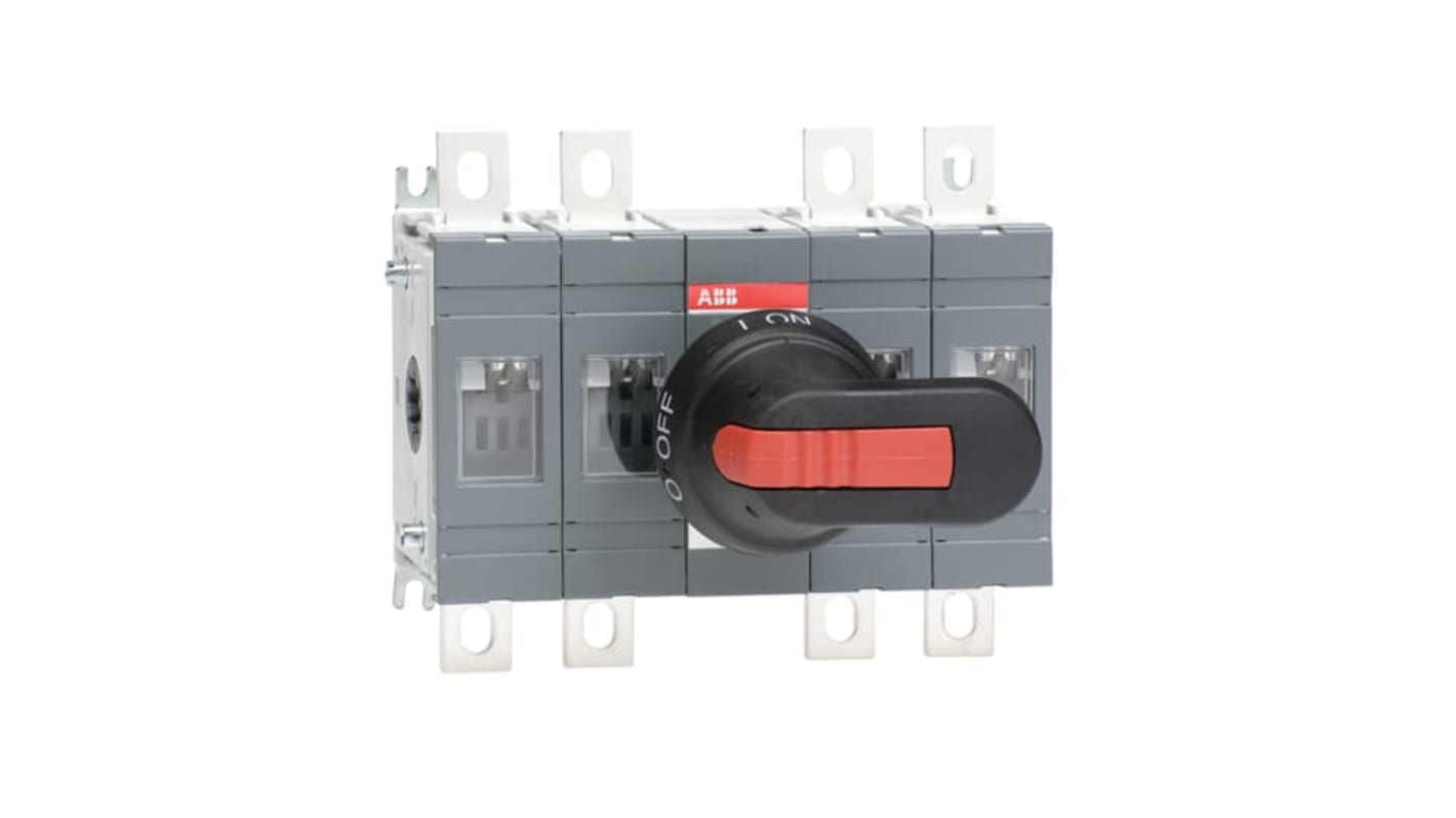 ABB 4 Pole Base Mounting Switch Disconnector - 250A Maximum Current, 250kW Power Rating, IP65