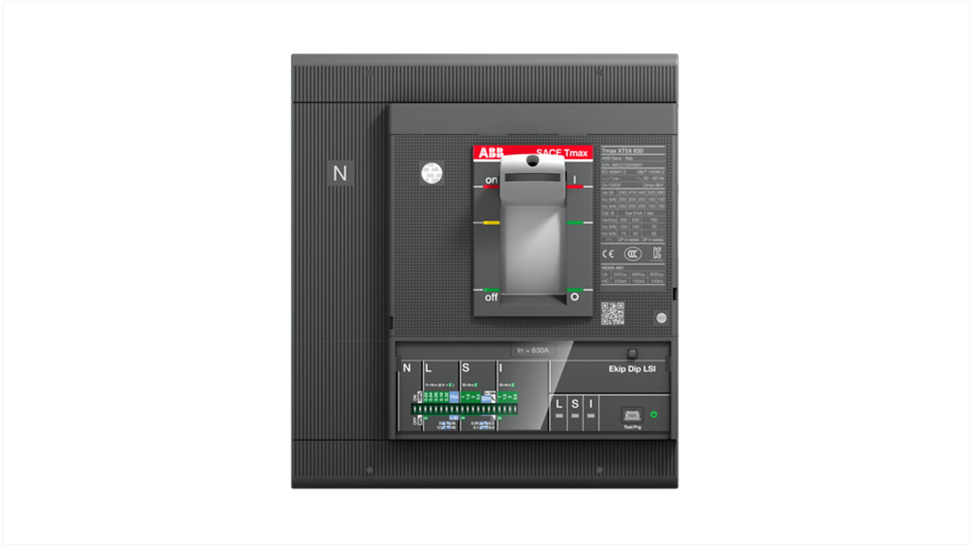Interruttore automatico con contenitore stampato MCCB 1SDA100397R1 XT5N 630 EkipDip LS/I 630 , 4, 630A, Fissa