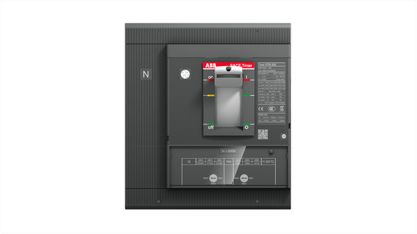 1SDA100459R1 XT5S630 TMA6306300 4pFF N ABB, SACE Tmax XT MCCB Molded Case Circuit Breaker 4P