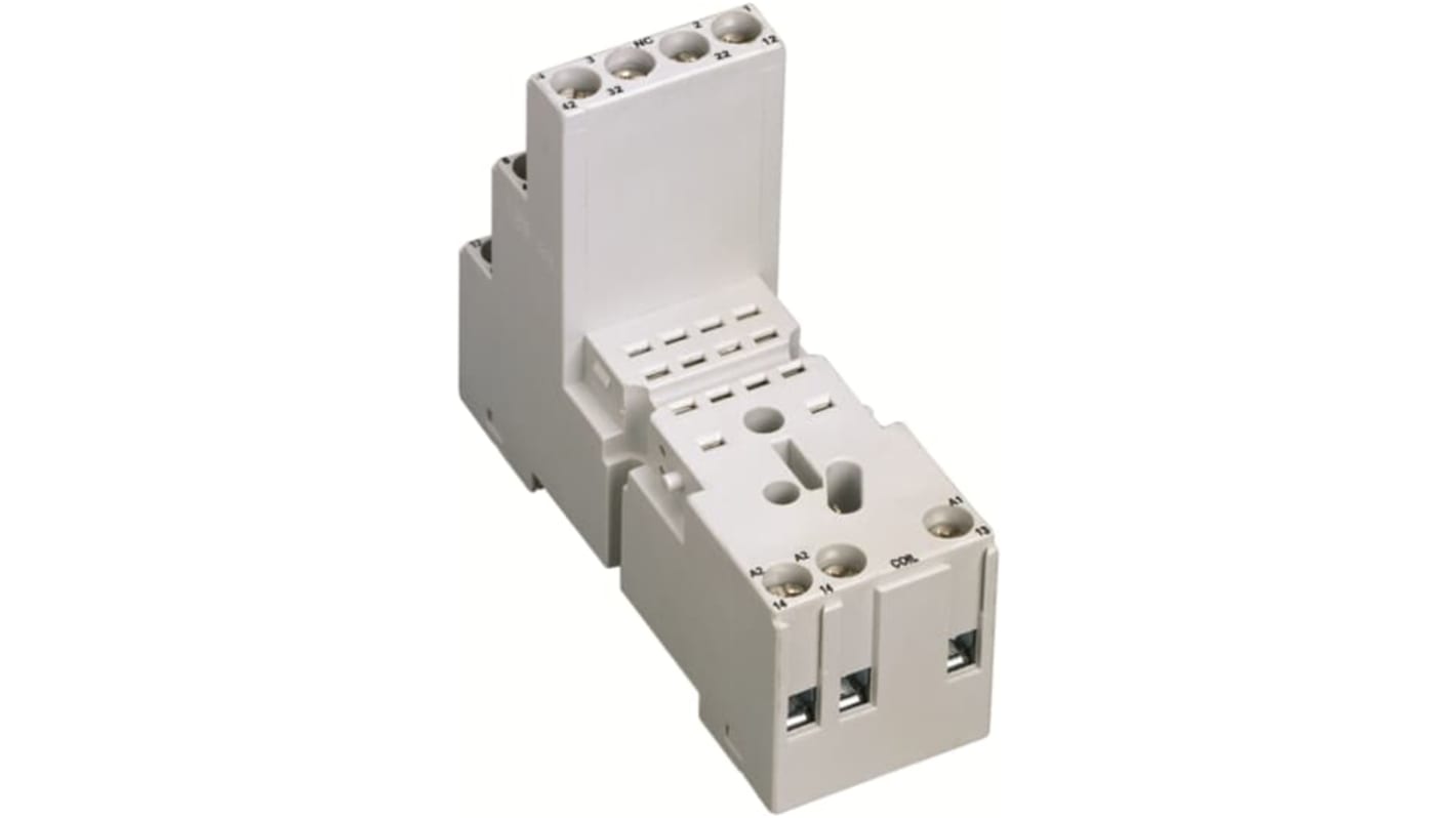 ABB CR-M 2 Pin DIN Rail Relay Socket, for use with CR-M Interface Relay