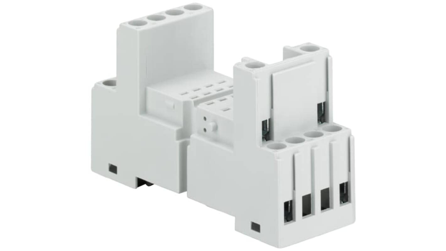 ABB CR-M DIN Rail Relay Socket, for use with CR-M Interface Relay