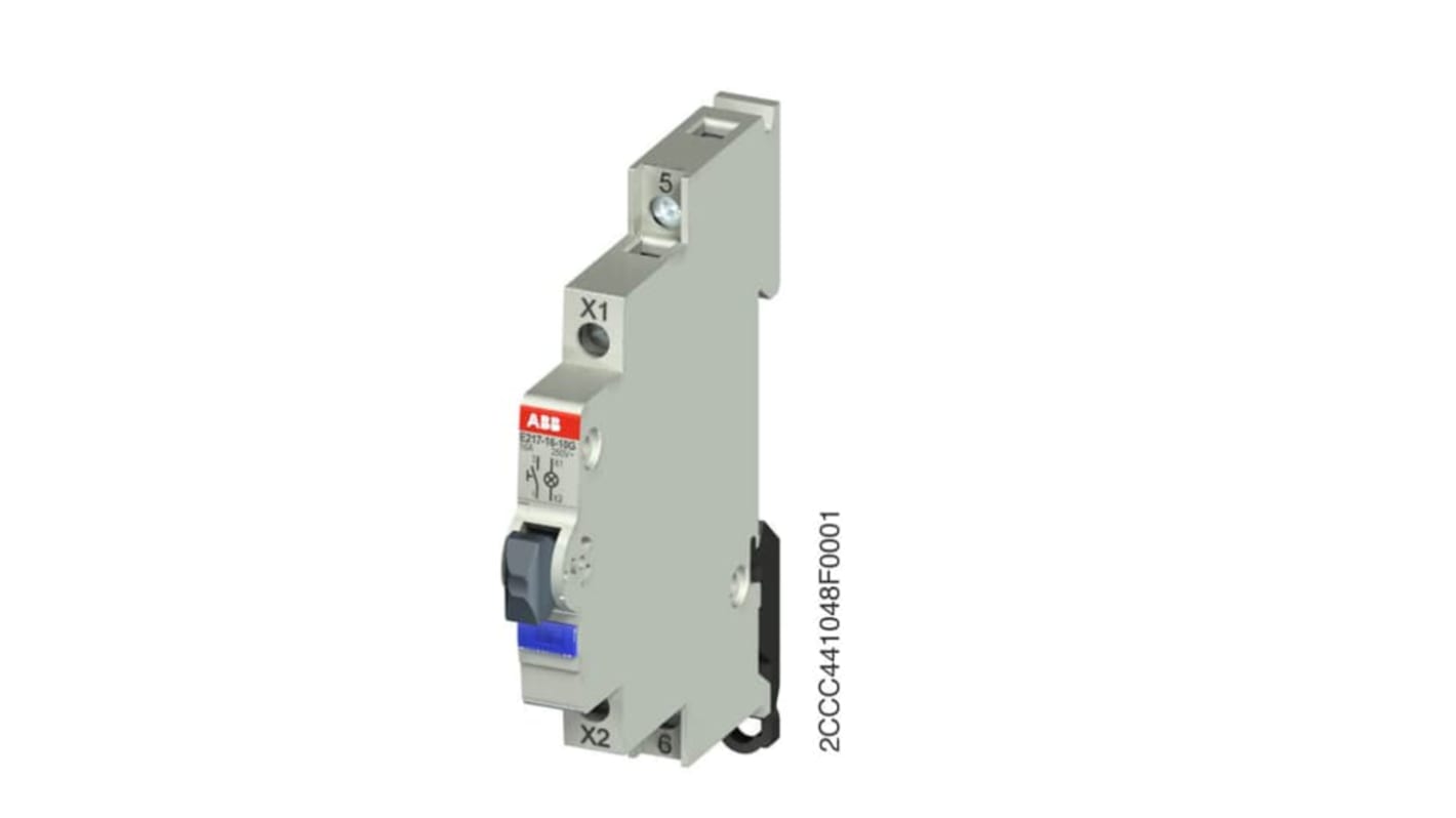 ABB Meldeleuchte, vollständig Steuerschalter, Drucktasten und Anzeigeleuchten E217 250V Blau LED Tafelmontage IP 20