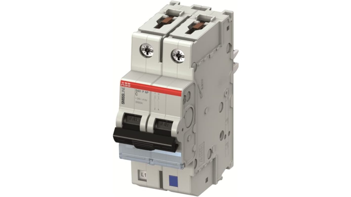 ABB SMISSLINE TP S400M MCB, 2P, 10A Curve C