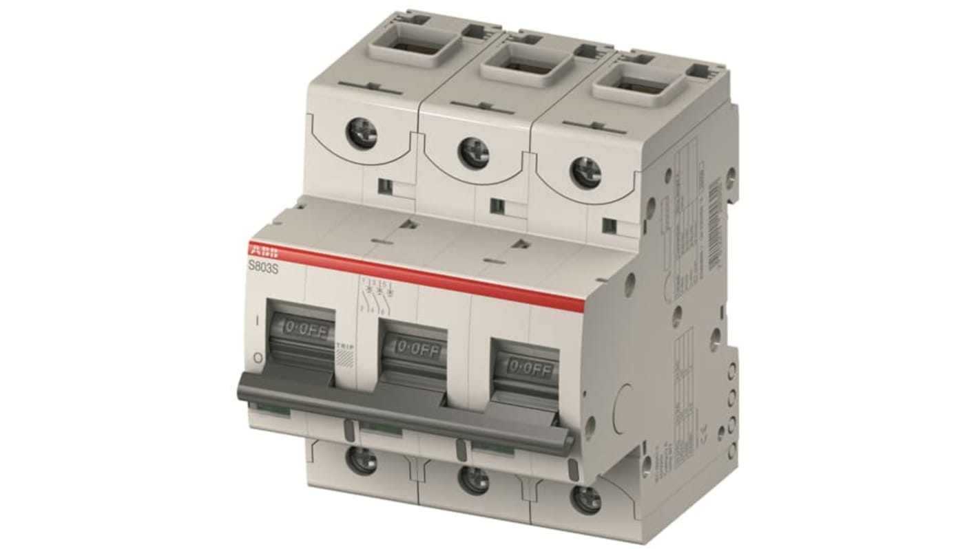 ABB High Performance S800S MCB, 3P, 16A Curve C