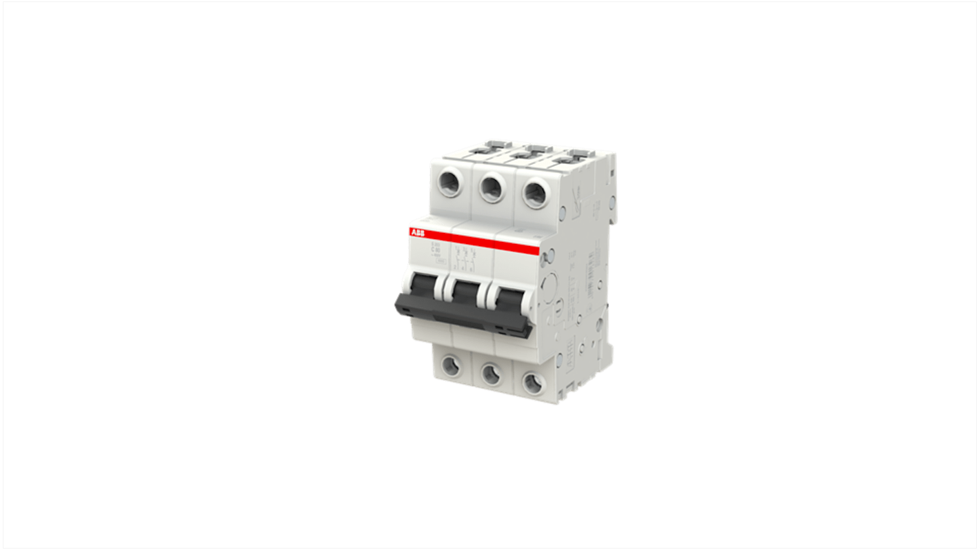 ABB S200 MCB Leitungsschutzschalter Typ C, 3-polig 80A 440V, Abschaltvermögen 6 kA System Pro M Compact