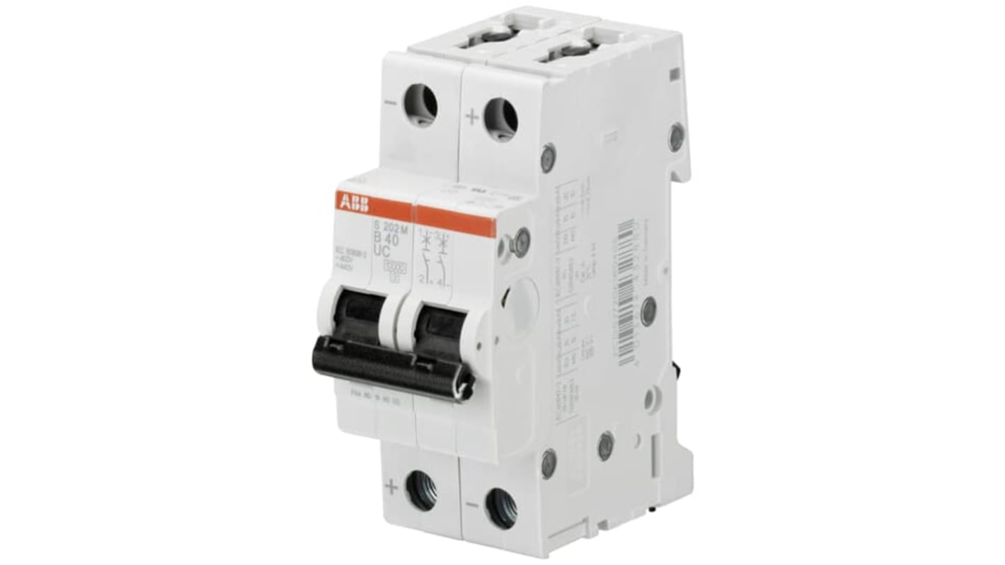 ABB System Pro M Compact S200MUC MCB, 2P, 6A Curve C