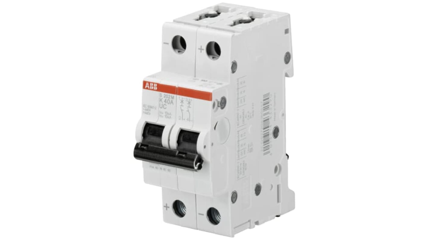 ABB System Pro M Compact S200MUC MCB, 2P, 1A Curve K